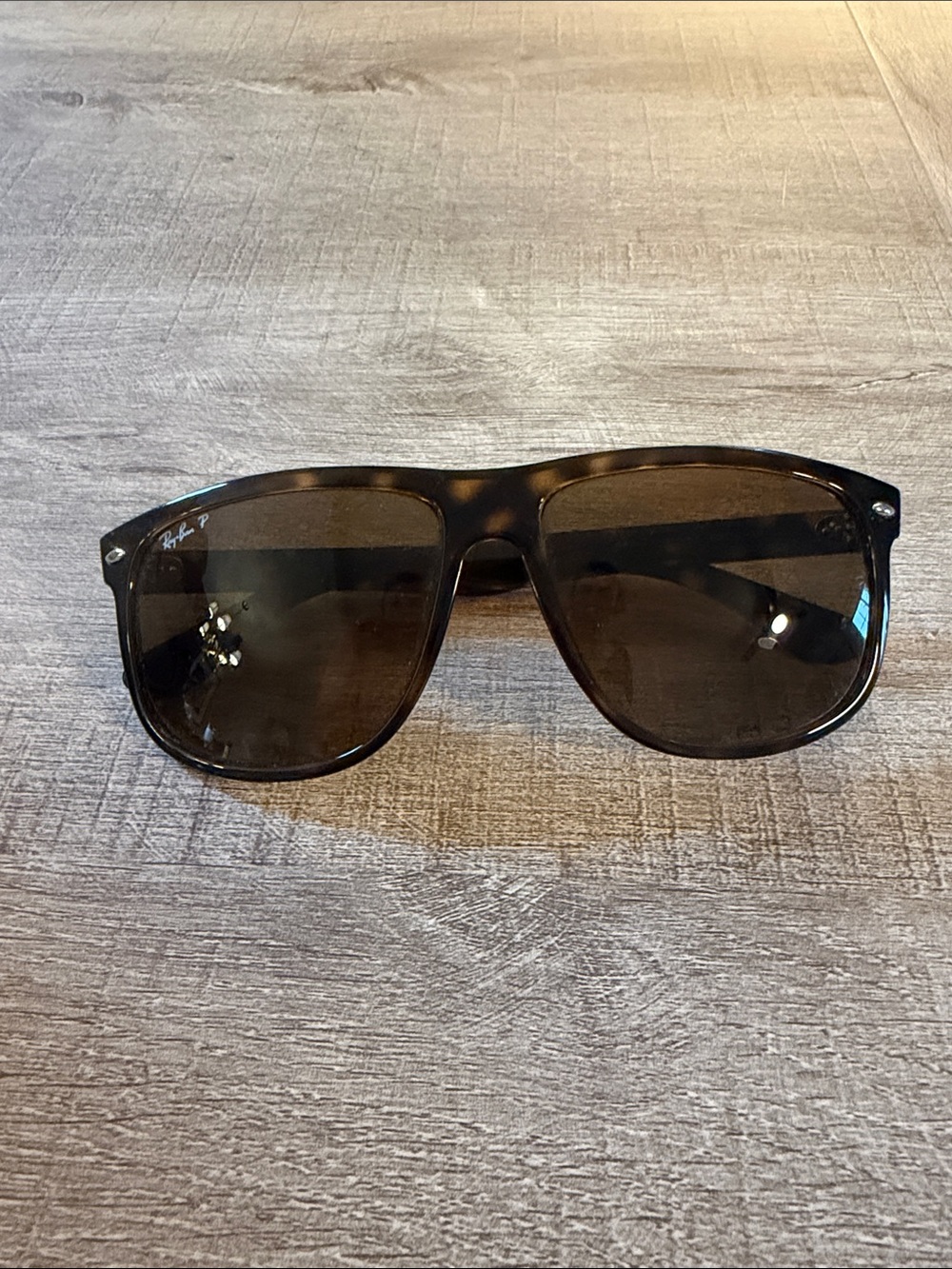 Ray-Ban Women's Black Tortoiseshell Polarized Sunglasses